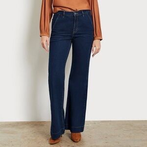 Sam Edelman - Classic High-Rise Flared Bay Trouser Jeans Size 30 Dark Wash